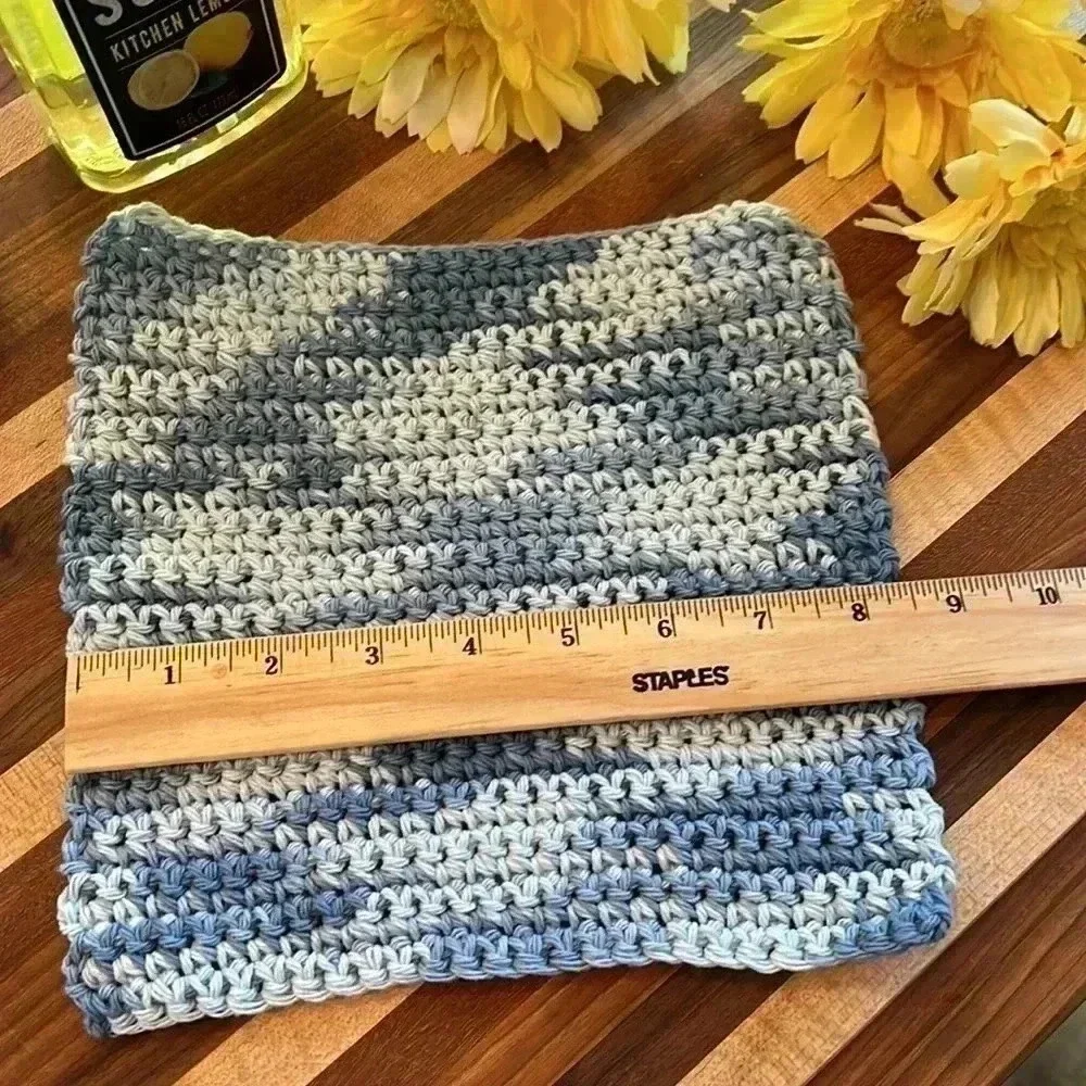 100% Cotton Handmade Washcloths - Set of 3
